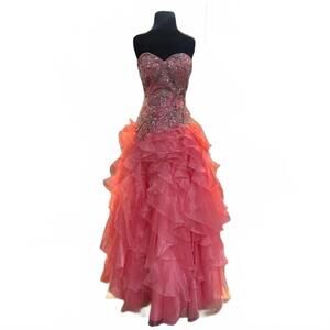 NEW TIFFANY EXCLUSIVES women's prom dress in coral